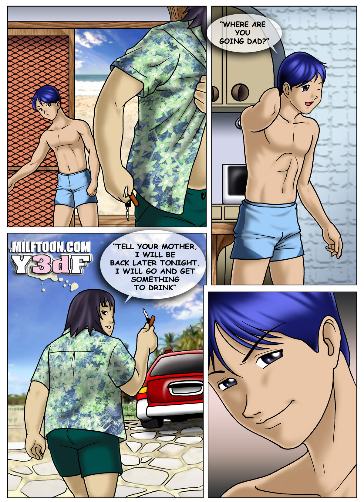 Milftoon comic Beach adventure - page 3
