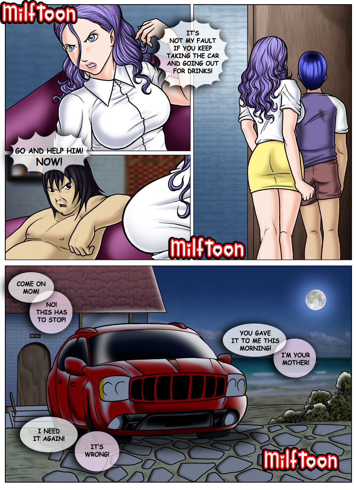 Milftoon comic Beach Adventure 2 - page 2