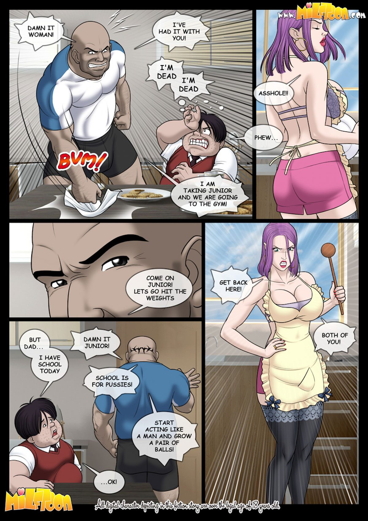 Milftoon comic No Internet 2 - page 2
