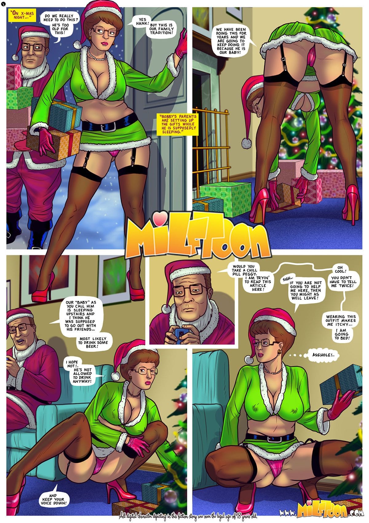 Milftoon comic "King of the Xmas" - page 1