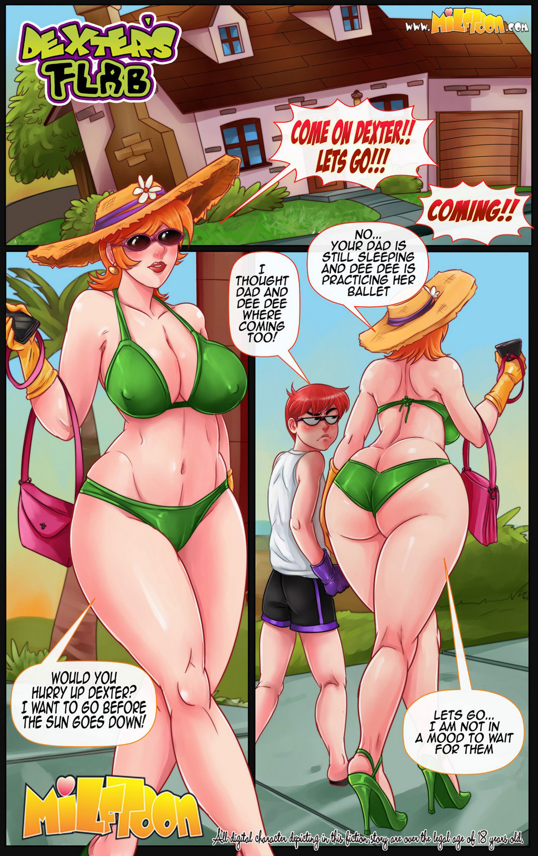 Milftoon comic "Dexter's Flab" - page 1
