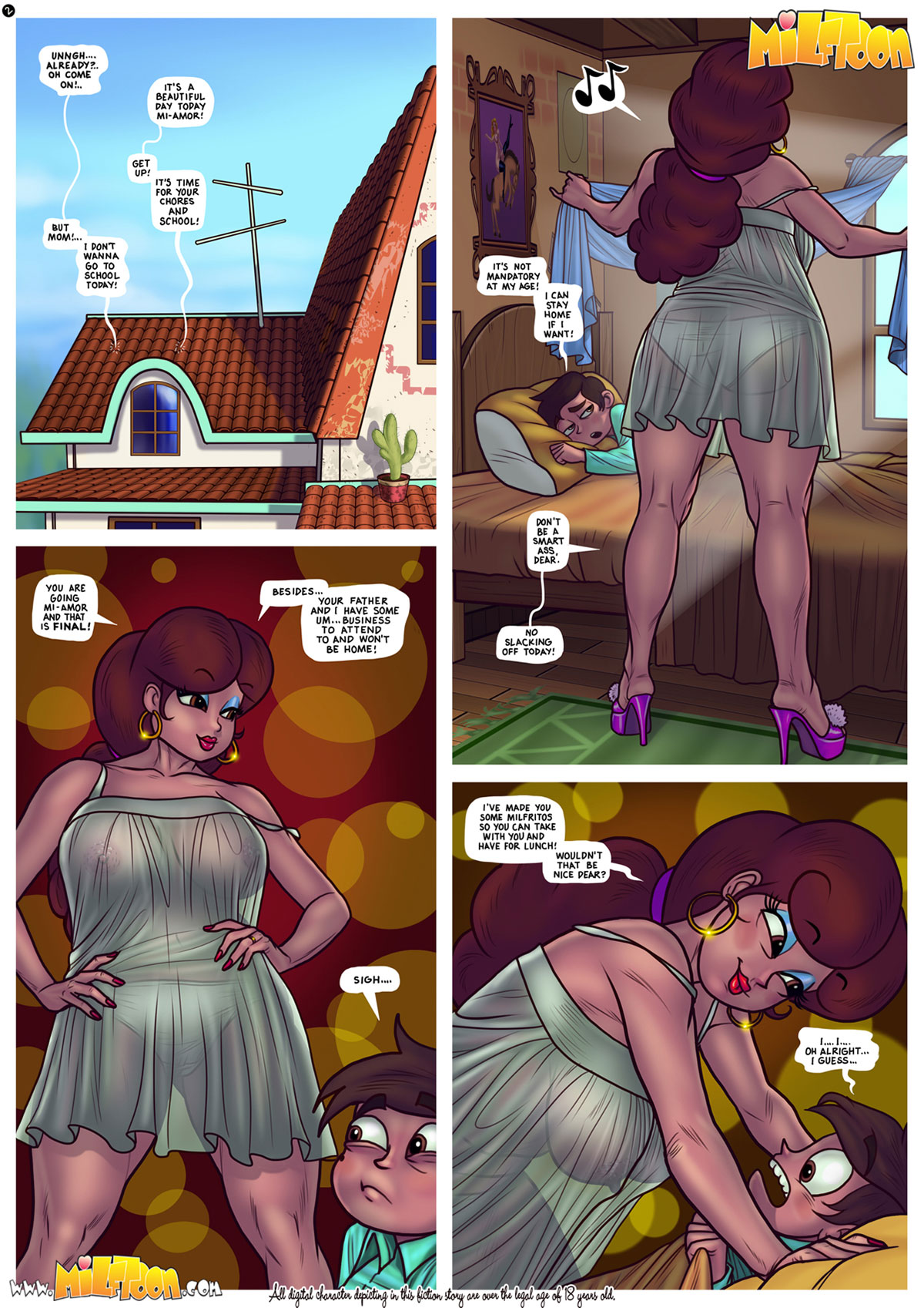 Milftoon comic "Marco vs The Forces of Milf" - page 2